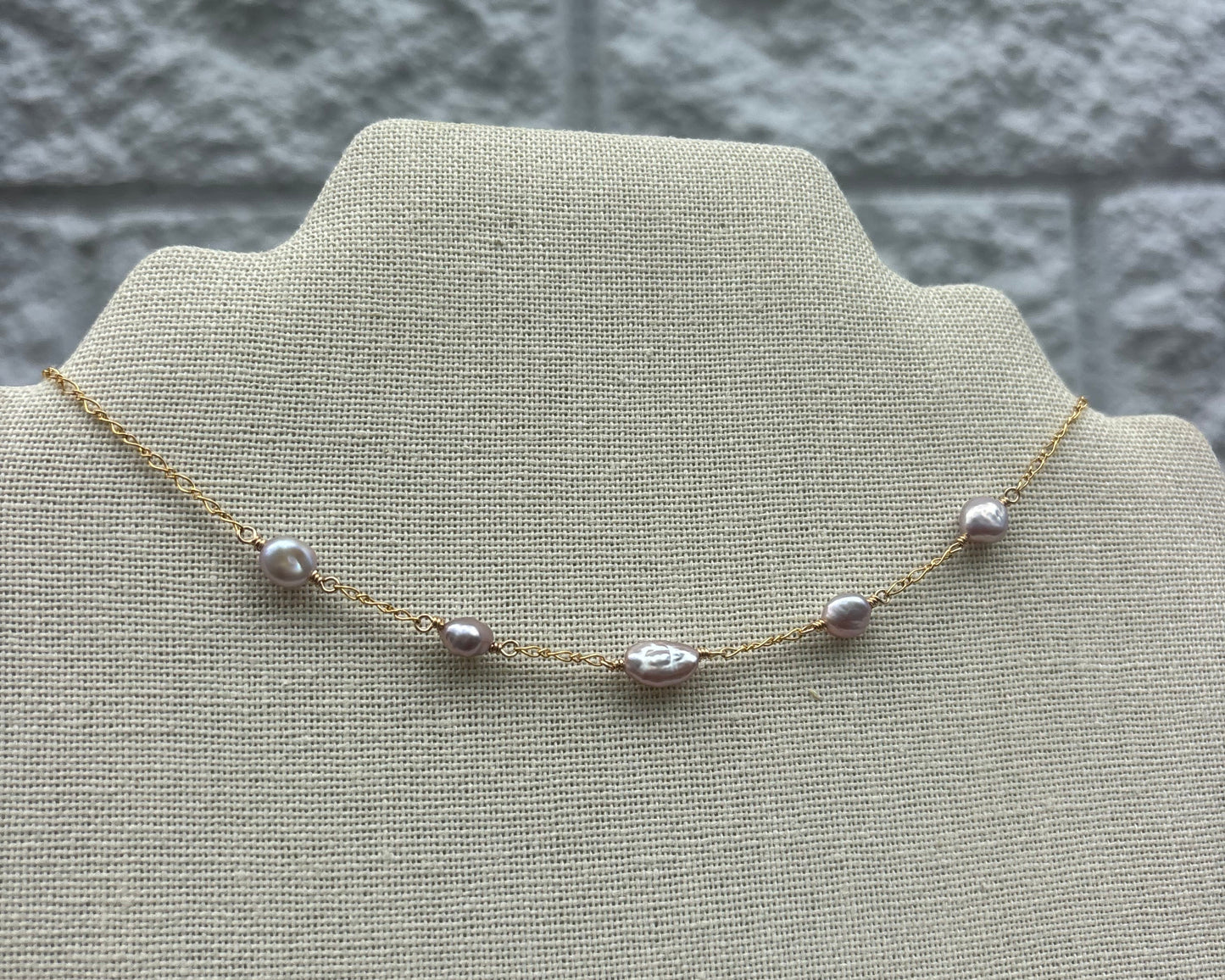5 Pearl Edison Keshi Choker