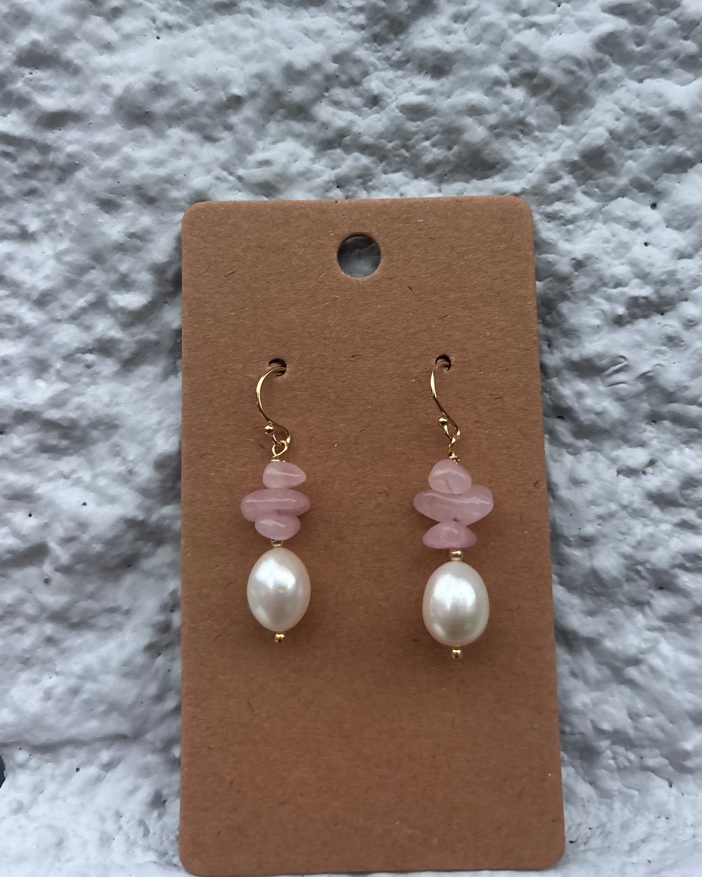 Quarts & Freshwater Pearl Earrings
