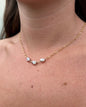 Triple Edison Keshi necklace